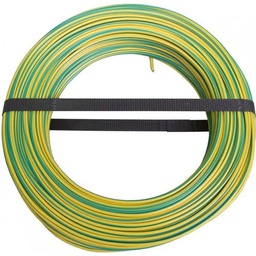 [32956] FIL RIGIDE HO7-VU 2,5MM2 VERT JAUNE RLX 100M