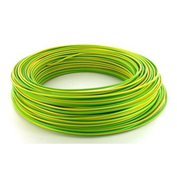[32982] FIL RIGIDE HO7-VR 10MM2 VERT JAUNE ML