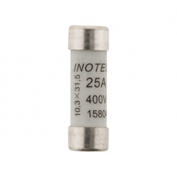 [33053] 3 FUSIBLES CERAMIQUE 10,3X31,5 - 25A SANS VOYANT - NF