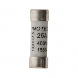 [33054] 3 FUSIBLES CERAMIQUE 10,3X31,5 - 25A AVEC VOYANT - NF