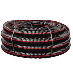 [34799] CONDUIT CINTRABLE TPC ANNELE Ø63 N450C (450N/15-40J/-25°/100°) IP4X NOIR BANDE ROUGE RLX 25M COURANT 32034320