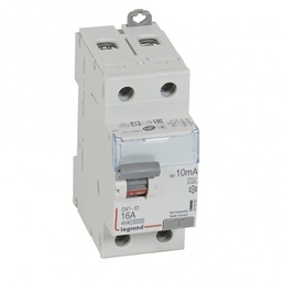 [33129] INTERRUPTEUR DIFFERENTIEL MODULAIRE 2P 16A 10MA AC 2MOD VIS/VIS 8625 LEGRAND