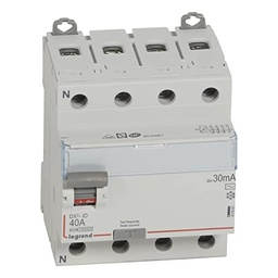 [33135] INTERRUPTEUR DIFFERENTIEL MODULAIRE 4P 40A 30MA AC 4MOD VISVIS REF 8703 LEGRAND