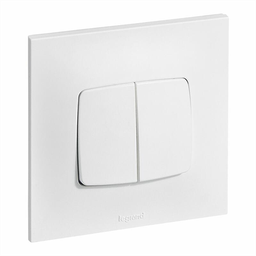 [33147] INTERRUPTEUR DUO 10A/100V NEPTUNE BLANC