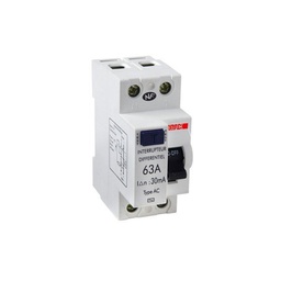 [33178] INTERRUPTEUR DIFFERENTIEL MODULAIRE 2P 63A 30MA AC 2MOD VIS/VIS DEBFLEX 707492