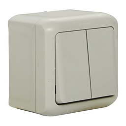 [33206] APPAREILLAGE INTER DVV APPARENT ETANCHE IP44 GRIS FORIX 782381 LEGRAND