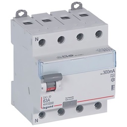 [35111] INTERRUPTEUR DIFFERENTIEL MODULAIRE 4P 63A 300MA A 4MOD VIS/VIS 411686 LEGRAND