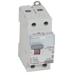 [33239] INTERRUPTEUR DIFFERENTIEL MODULAIRE 2P 100A 100MA AC SELECTIF 2MOD VIS/VIS 411537