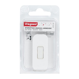 [33282] INTERRUPTEUR A BASCULE POUR LAMPE - BIPOLAIRE - BLANC