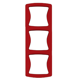 [33615] PLAQUE TRIPLE VERTIC ROUGE DIVINE