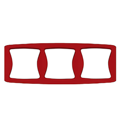 [33616] PLAQUE TRIPLE HORIZ ROUGE DIVINE