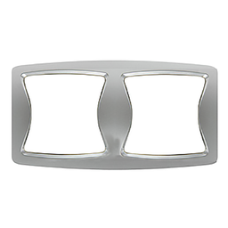 [33617] PLAQUE DBLE HORIZ ALU FINITION MAT DIVINE