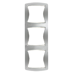 [33619] PLAQUE TRIPLE VERTIC ALU FINITION MAT DIVINE