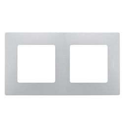 [33692] APPAREILLAGE PLAQUE 2POSTE ARGENT NILOE 96715 LEGRAND