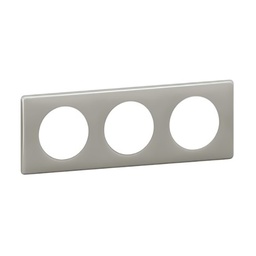 [33708] CARIVA PLAQUE 3POSTES GRIS - LEGRAND