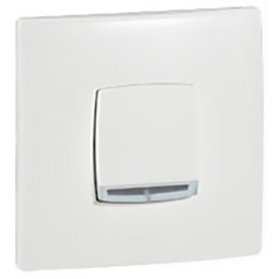 [33766] NEPTUNE POUSSOIR ENCASTRE LUMINEUX 6A 250V VIS/GRIFFE