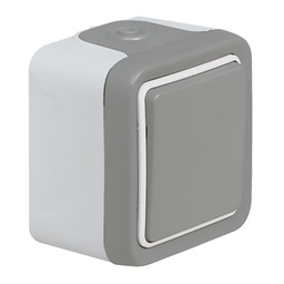 [33778] APPAREILLAGE BP APPARENT ETANCHE IP55 IK07 GRIS PLEXO 69720 LEGRAND