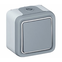 [33779] APPAREILLAGE BP L APPARENT ETANCHE IP55 IK07 GRIS PLEXO 69722 LEGRAND