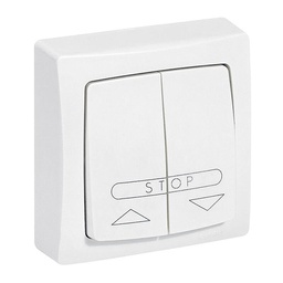 [33805] POUSSOIR POUR COMMANDE CENTRALISEE VOLETS ROULANTS APPAREILLAGE SAILLIE - BLANC