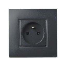 [33812] PRISE 2P+T 16A ANTHRACITE DIAMANT