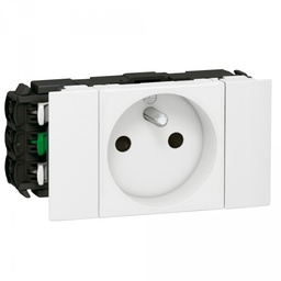 [33925] MOSAIC _PRISE 2P+T POUR GOULOTTE 2MOD -BLANC 2MOD
