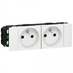 [33926] MOSAIC _PRISE 2x2P+T POUR GOULOTTE 4MOD -BLANC