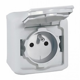 [33953] APPAREILLAGE PC APPARENT ETANCHE IP44 2P+T 16A BLANC FORIX 782375 LEGRAND