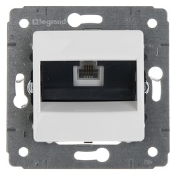 [33965] CARIVA MECAN. PRISE RJ11 4 CONTACTS 1MOD - BLANC