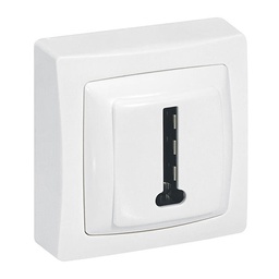 [33988] PRISE TELEPHONE APPAREILLAGE SAILLIE 8 CONTACTS EN T - BLANC