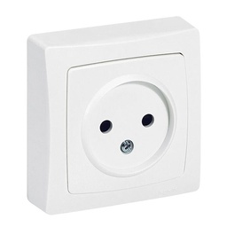 [33997] PRISE DE COURANT SANS TERRE APPAREILLAGE SAILLIE - BORNES A VIS - EMBALLAGE BROCHABLE - BLANC