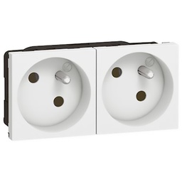 [34018] MOSAIC _PRISE 2x2P+T AFFLEURANTE 4MOD -BLANC