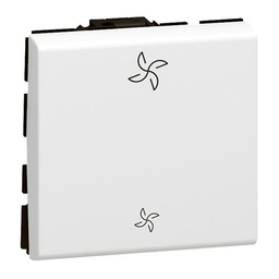 [34032] MOSAIC _COMMANDE VMC 10AX 250V 2MOD - BLANC ANTIMICROBIEN
