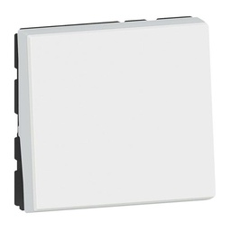 [34034] POUSSOIR OU POUSSOIR INVERSEUR MOSAIC EASY-LED 6A 250V 2 MODULES - BLANC