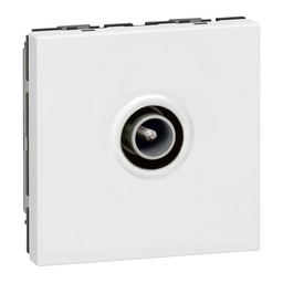 [34042] PRISE TELEVISION D9,52MM MALE MOSAIC 2 MODULES - BLANC