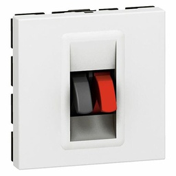 [34044] MOSAIC _PRISE HAUT-PARLEUR AUDIO STEREO 2 MOD - BLANC
