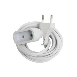 [34155] RALLONGE HO3VVH2F 2X0.75 BLANC LG : 2 M