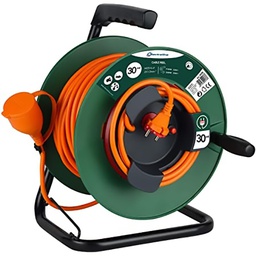 [34998] ENROULEUR JARDIN - IP44 3G1,5 - 32+3M + CLAPET DE RALLONGE + COUPE CIRCUIT + GUIDE CABLE