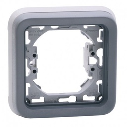 [34353] SUPPORT PLAQUE ETANCHE 1 POSTE PLEXO COMPOSABLE IP55 - GRIS