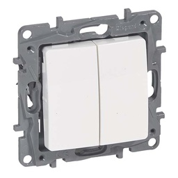 [34446] APPAREILLAGE INTER DVV ENCASTRE BLANC 10A NILOE 664704 LEGRAND