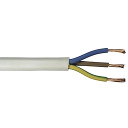 [34479] CABLE DOMESTIQUE SOUPLE EX VGV HO5 VV-F 3G1.5MM2 BLANC ML