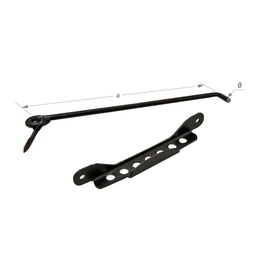 [316872] CROCHET CREMAILLERE 400MM NOIR