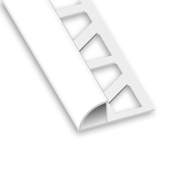 [324389] 1/4 ROND ALU BLANC 12,5-2M5