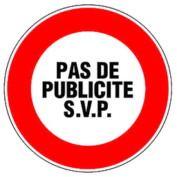[317505] DISQUE PAS DE PUBLICITE SVP D80
