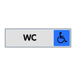 [317520] PLAQUE PLEXI WC POUR HANDICAPES COULEUR 170*40