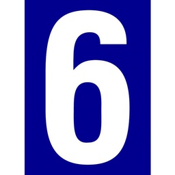 [325067] SIGNALISATION ADHESIVE NUMERO DE RUE N 6