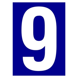 [325069] SIGNALISATION ADHESIVE NUMERO DE RUE N 9