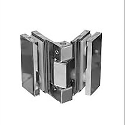 [317579] CHARNIERE DE PORTE DE DOUCHE EN VERRE FIXE POUR FIXATION VERRE-VERRE A 270°- 80X35X8MM BOUT CARRE