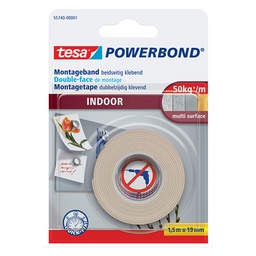 [317620] ADHESIF DOUBLE FACE POWERBOND INDOOR 1,5MX19MM