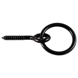 [317731] ANNEAU ECURIE VIS ACIER ZINGUE NOIR D7X50MM LT.50MM