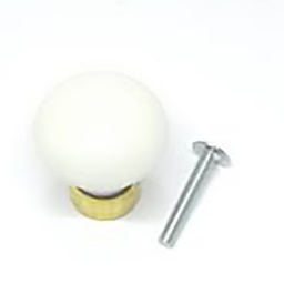 [318138] BOUTON PORCELAINE BLANCHE D30